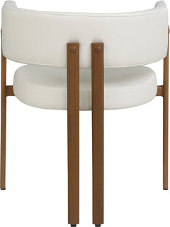 Oceanside Cream/Brown Leather Upholstered Dining Chair (Set of 2) - Ornate Home