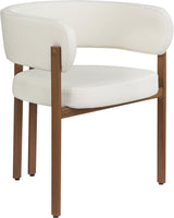 Oceanside Cream/Brown Leather Upholstered Dining Chair (Set of 2) - Ornate Home