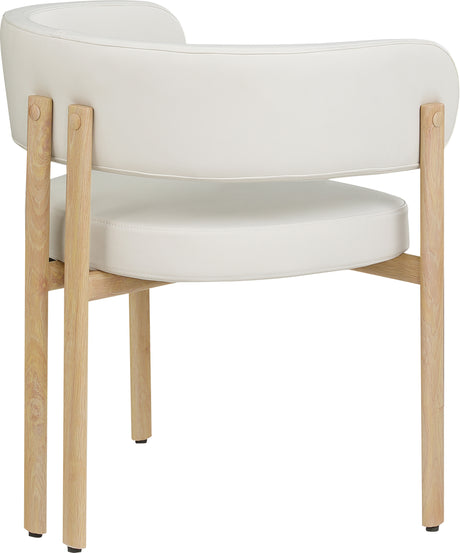 Oceanside Cream/Natural Leather Upholstered Dining Chair (Set of 2) - Ornate Home