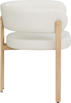 Oceanside Cream/Natural Leather Upholstered Dining Chair (Set of 2) - Ornate Home