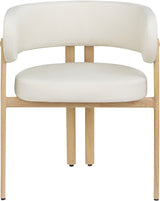 Oceanside Cream/Natural Leather Upholstered Dining Chair (Set of 2) - Ornate Home
