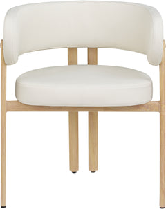 Oceanside Cream/Natural Leather Upholstered Dining Chair (Set of 2) - Ornate Home
