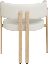 Oceanside Cream/Natural Leather Upholstered Dining Chair (Set of 2) - Ornate Home