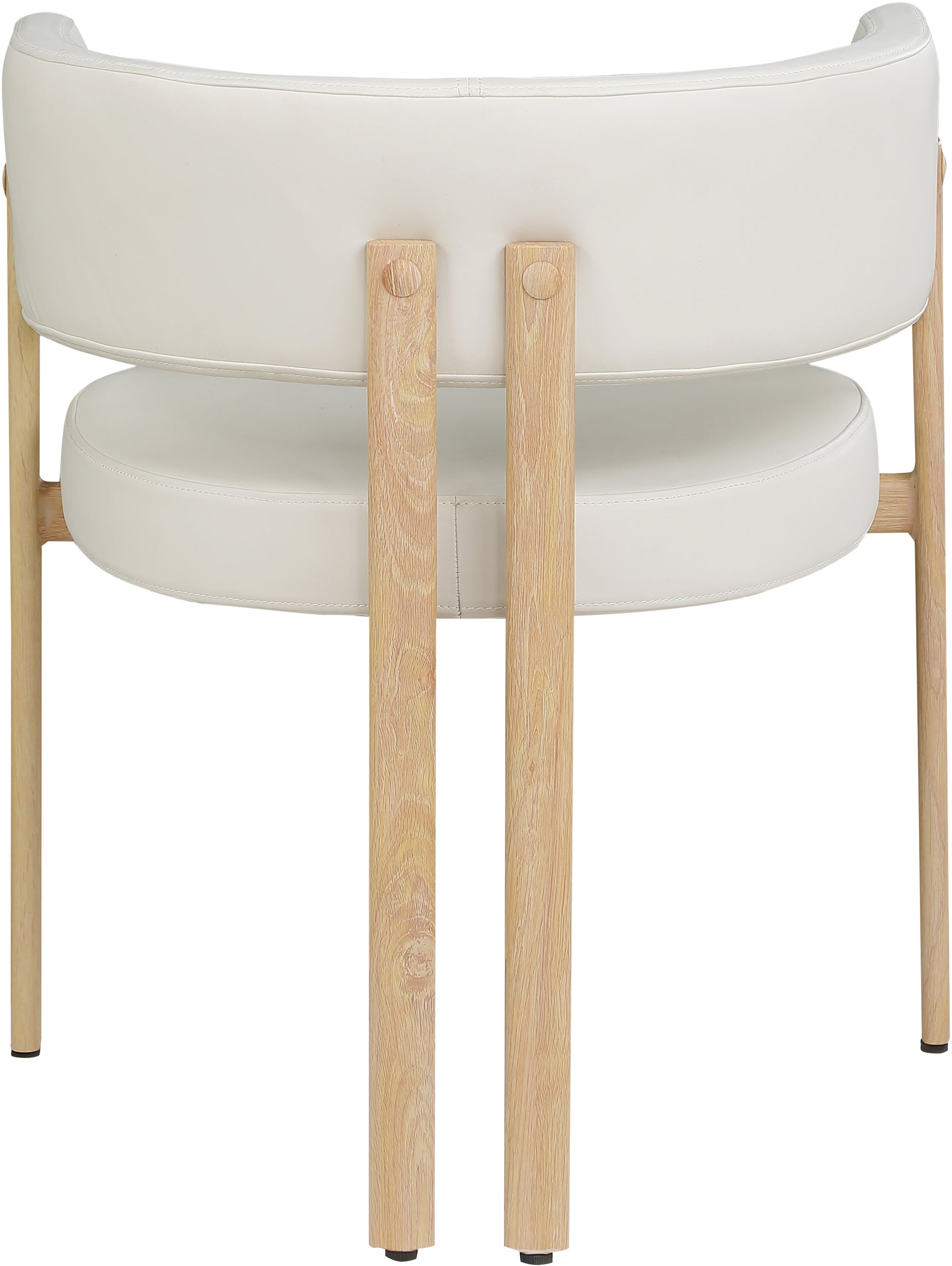 Oceanside Cream/Natural Leather Upholstered Dining Chair (Set of 2) - Ornate Home