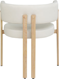 Oceanside Cream/Natural Leather Upholstered Dining Chair (Set of 2) - Ornate Home