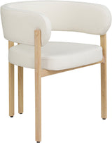 Oceanside Cream/Natural Leather Upholstered Dining Chair (Set of 2) - Ornate Home