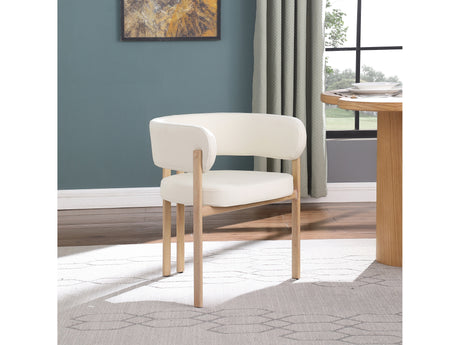 Oceanside Cream/Natural Leather Upholstered Dining Chair (Set of 2) - Ornate Home