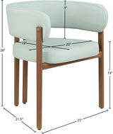 Oceanside Mint Green/Brown Mint Vegan Leather Upholstered Dining Chair (Set of 2) - Ornate Home