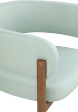 Oceanside Mint Green/Brown Mint Vegan Leather Upholstered Dining Chair (Set of 2) - Ornate Home