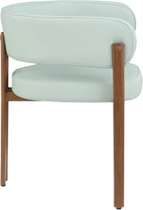 Oceanside Mint Green/Brown Mint Vegan Leather Upholstered Dining Chair (Set of 2) - Ornate Home