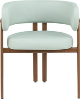 Oceanside Mint Green/Brown Mint Vegan Leather Upholstered Dining Chair (Set of 2) - Ornate Home