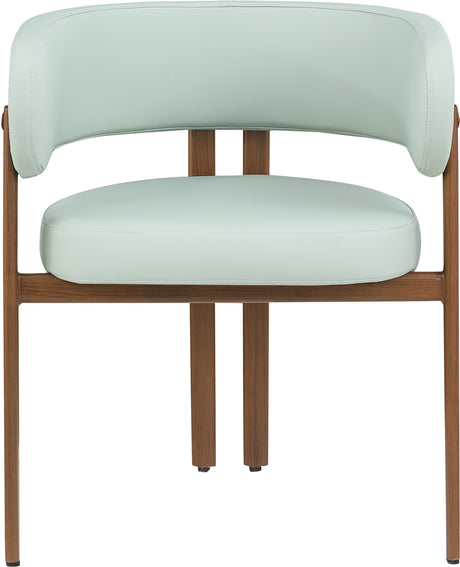 Oceanside Mint Green/Brown Mint Vegan Leather Upholstered Dining Chair (Set of 2) - Ornate Home