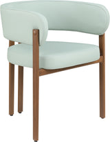 Oceanside Mint Green/Brown Mint Vegan Leather Upholstered Dining Chair (Set of 2) - Ornate Home