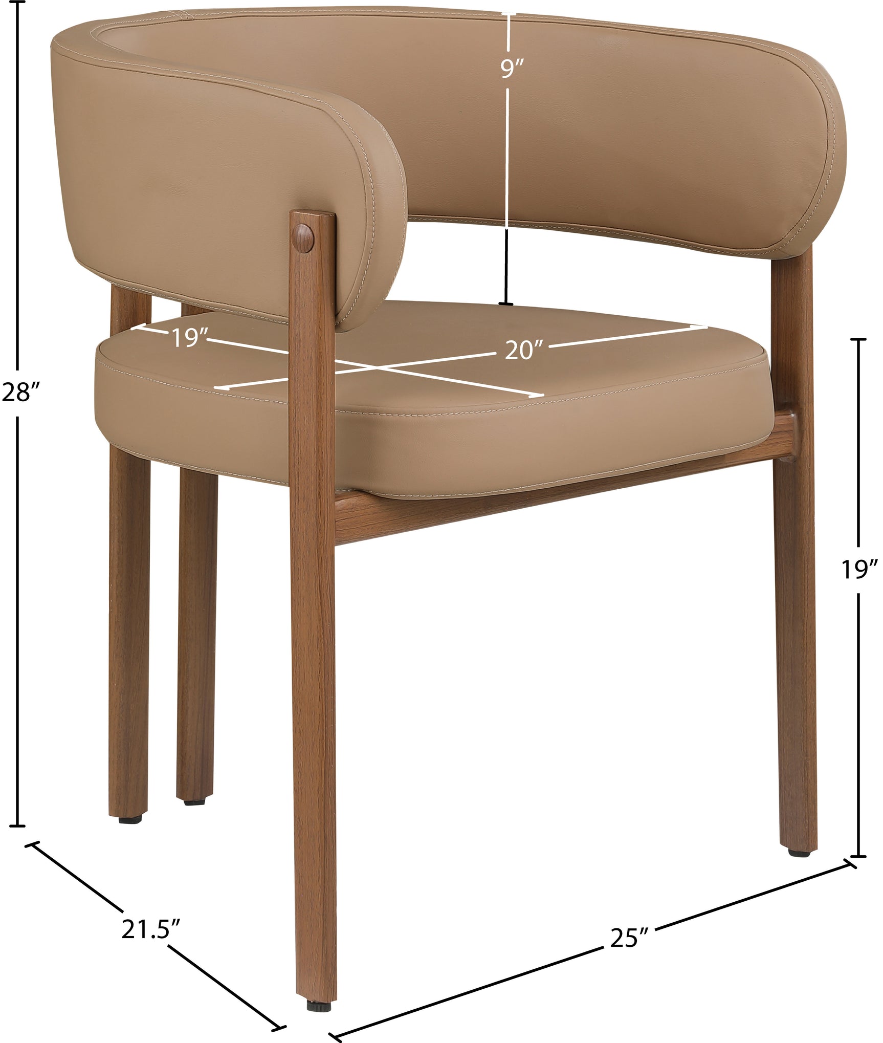 Oceanside Tan/Brown Leather Upholstered Dining Chair (Set of 2) - Ornate Home