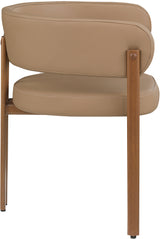 Oceanside Tan/Brown Leather Upholstered Dining Chair (Set of 2) - Ornate Home