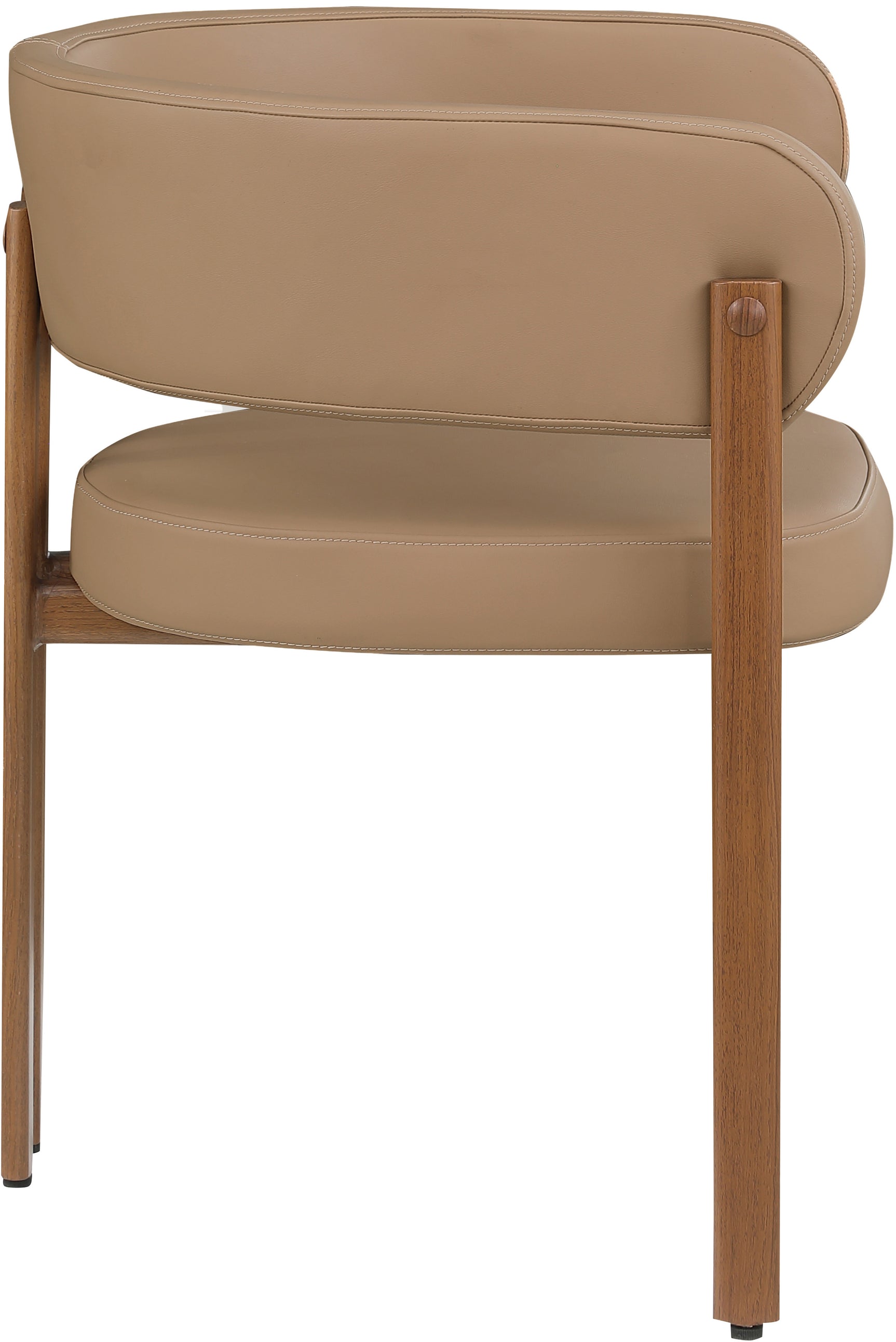 Oceanside Tan/Brown Leather Upholstered Dining Chair (Set of 2) - Ornate Home