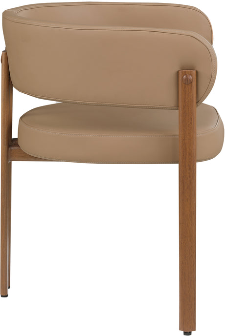 Oceanside Tan/Brown Leather Upholstered Dining Chair (Set of 2) - Ornate Home