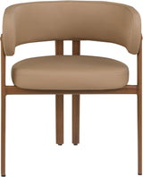 Oceanside Tan/Brown Leather Upholstered Dining Chair (Set of 2) - Ornate Home
