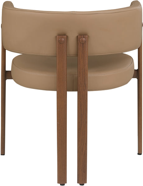 Oceanside Tan/Brown Leather Upholstered Dining Chair (Set of 2) - Ornate Home