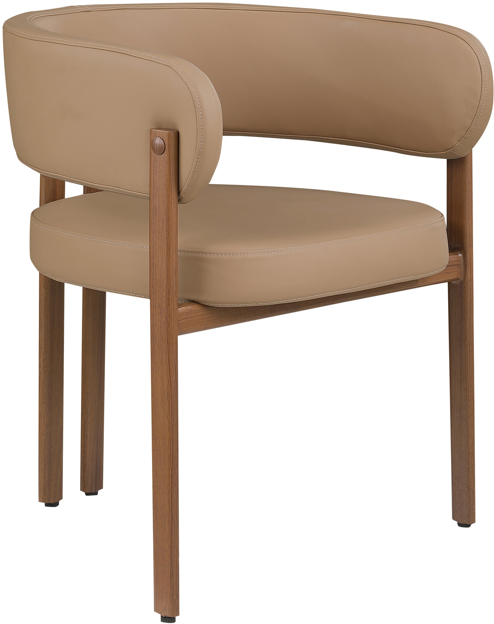 Oceanside Tan/Brown Leather Upholstered Dining Chair (Set of 2) - Ornate Home