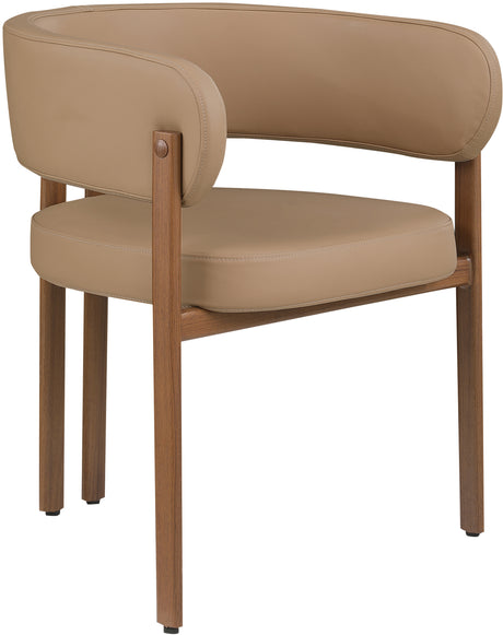 Oceanside Tan/Brown Leather Upholstered Dining Chair (Set of 2) - Ornate Home