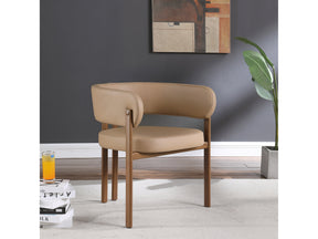 Oceanside Tan/Brown Leather Upholstered Dining Chair (Set of 2) - Ornate Home