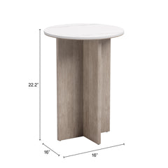 Oceanveil White Outdoor Side Table - Ornate Home