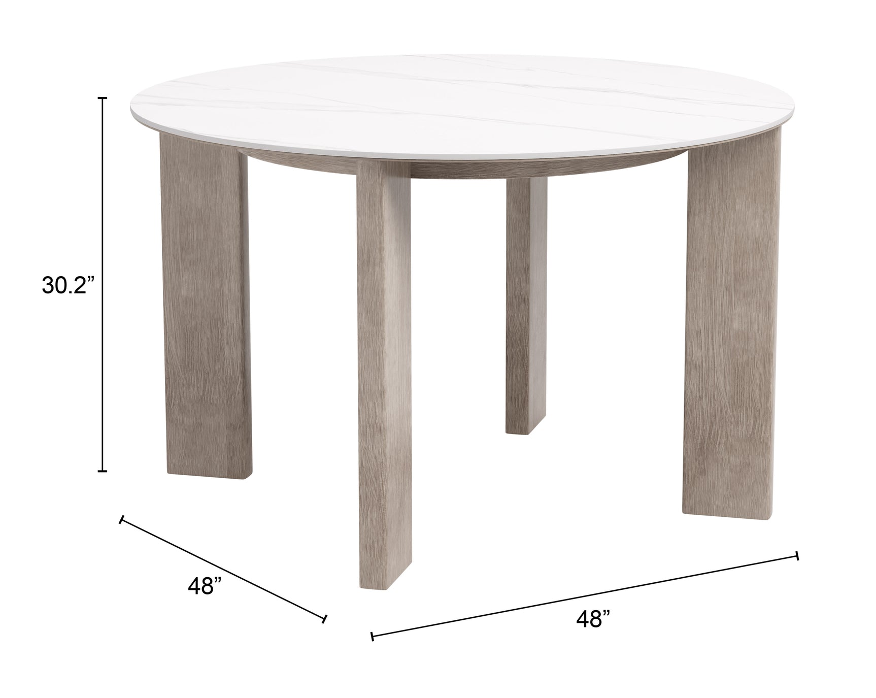 Oceanveil White Round Dining Table