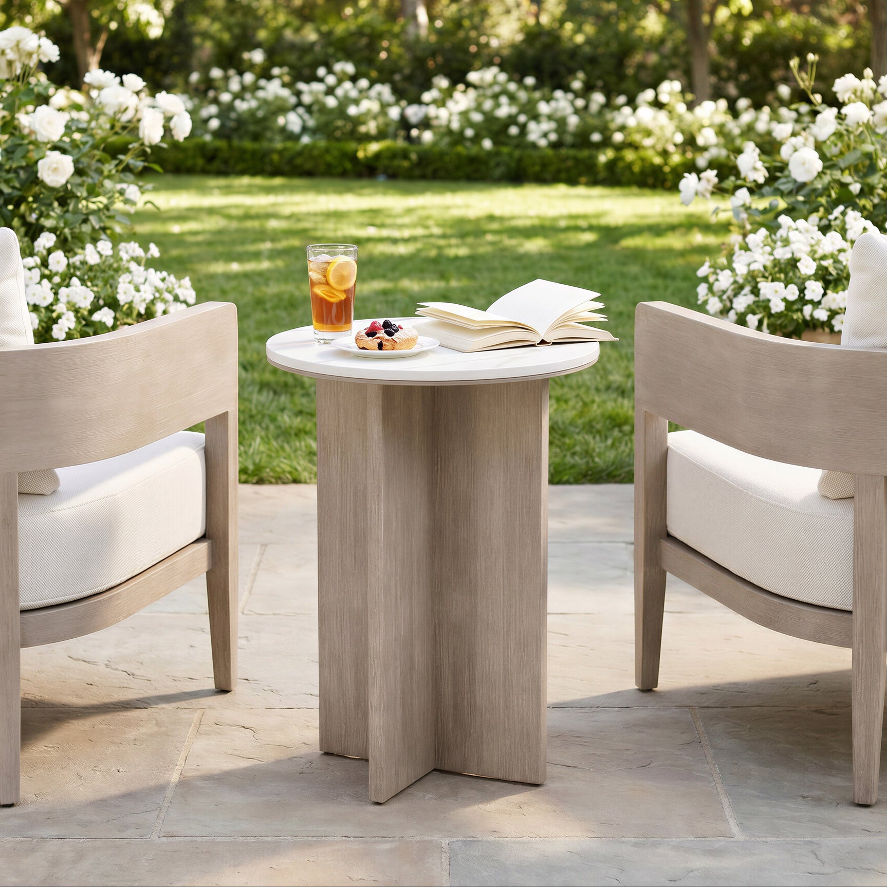 Oceanveil White Side Table