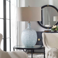 Oceaonna Blue Glass Table Lamp - Ornate Home
