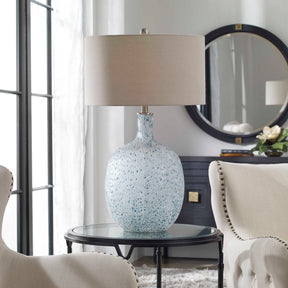 Oceaonna Blue Glass Table Lamp - Ornate Home
