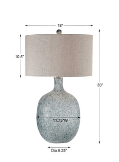 Oceaonna Blue Glass Table Lamp - Ornate Home