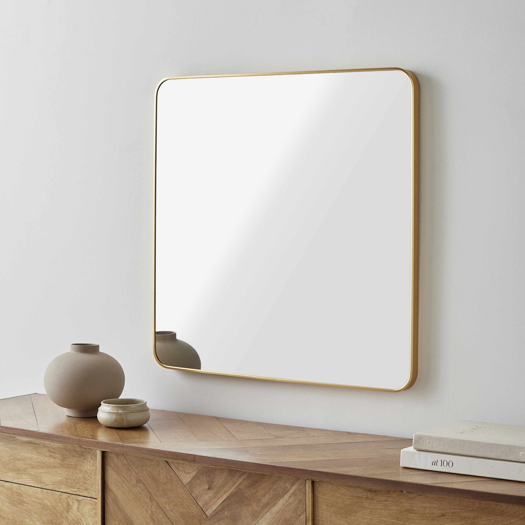 Ockenfels Modern Arched Gold Wall Mirror - Ornate Home