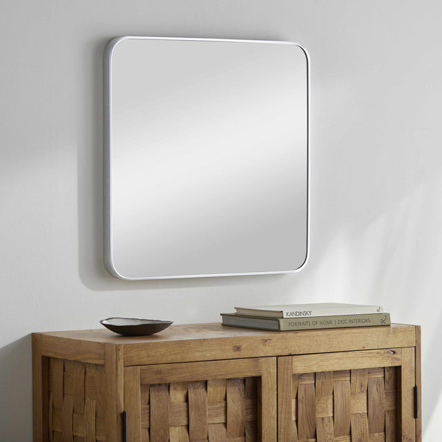 Ockenfels Modern Arched Silver Gray Wall Mirror - Ornate Home