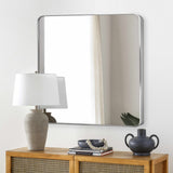 Ockenfels Modern Arched Silver Gray Wall Mirror - Ornate Home