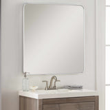 Ockenfels Modern Arched Silver Gray Wall Mirror - Ornate Home