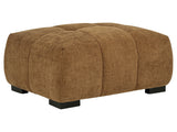Octavia Amber Upholstered Rectangular Ottoman - Ornate Home