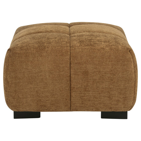 Octavia Amber Upholstered Rectangular Ottoman - Ornate Home