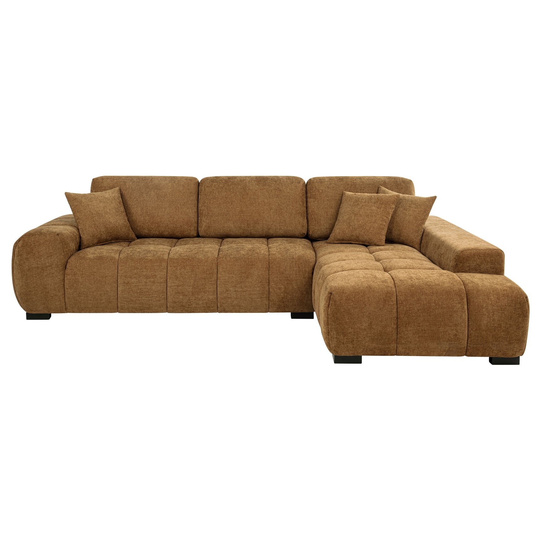 Octavia Amber Upholstered Sectional Chaise Sofa - Ornate Home