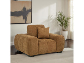 Octavia Amber Upholstered Track Arm Accent Chair - Ornate Home