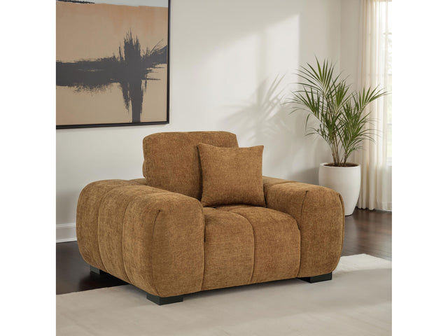 Octavia Amber Upholstered Track Arm Accent Chair - Ornate Home