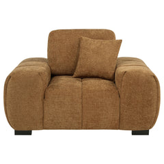 Octavia Amber Upholstered Track Arm Accent Chair - Ornate Home