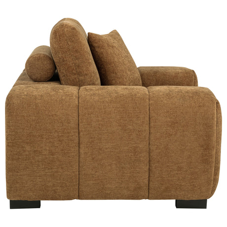 Octavia Amber Upholstered Track Arm Accent Chair - Ornate Home