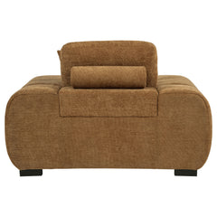 Octavia Amber Upholstered Track Arm Accent Chair - Ornate Home