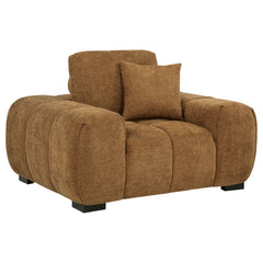Octavia Amber Upholstered Track Arm Accent Chair - Ornate Home