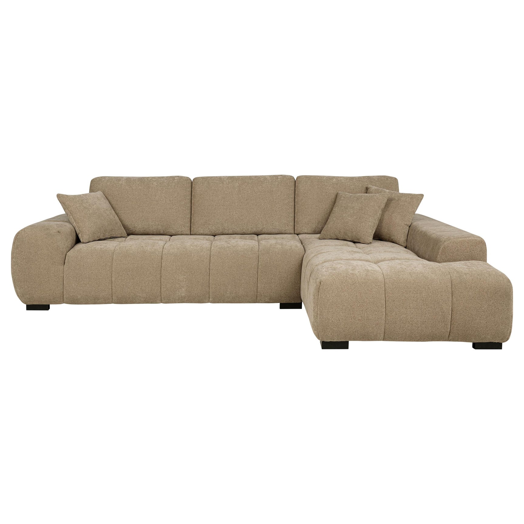 Octavia Camel Upholstered Sectional Chaise Sofa - Ornate Home