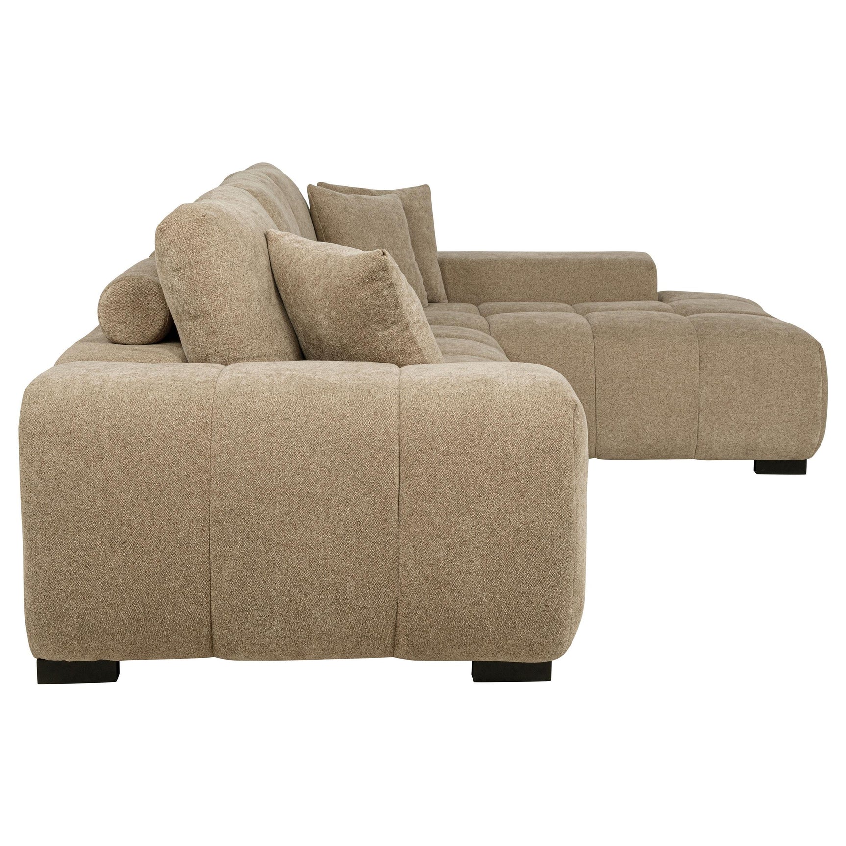 Octavia Camel Upholstered Sectional Chaise Sofa - Ornate Home