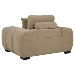 Octavia Camel Upholstered Track Arm Accent Chair - Ornate Home