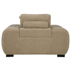 Octavia Camel Upholstered Track Arm Accent Chair - Ornate Home