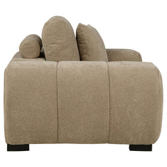 Octavia Camel Upholstered Track Arm Accent Chair - Ornate Home